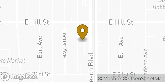 Map showing the location of Budget Truck Rental in Long Beach, CA 90806