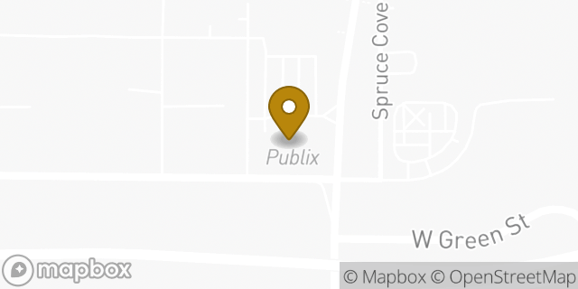 Map showing the location of Publix in Tampa, FL 33607