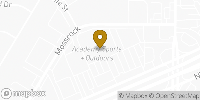 Map showing the location of Academy Sports + Outdoors in San Antonio, TX 78230
