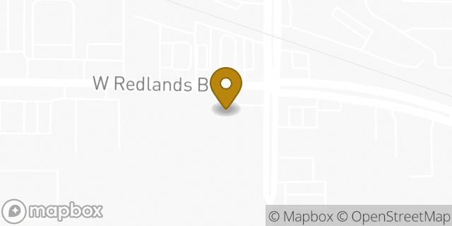 Map showing the location of Budget Car Rental in Redlands, CA 92373