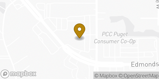Map showing the location of Starbucks Coffee Company in Edmonds, WA 98020