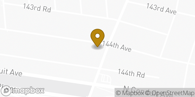 Map showing the location of Springfield Gardens Church of Christ in Jamaica, NY 11434
