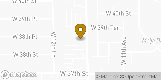 Map showing the location of AutoZone in Hialeah, FL 33012