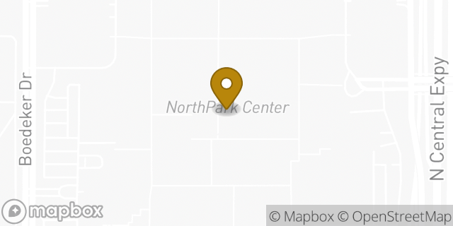 Map showing the location of Athleta in Dallas, TX 75225