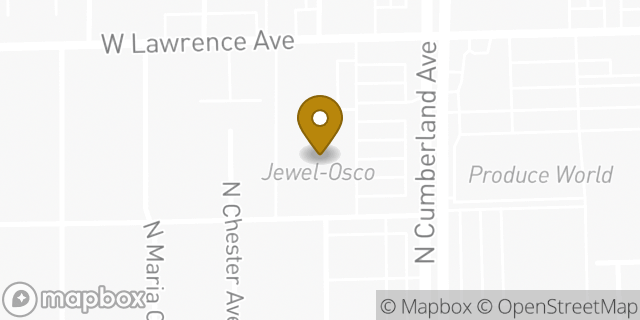 Map showing the location of Coinme in Chicago, IL 60656