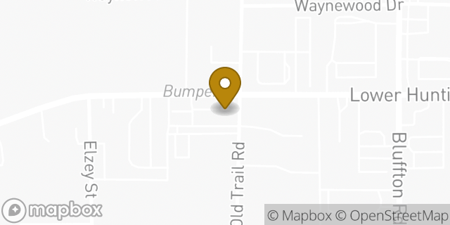 Map showing the location of Chase Bank in Fort Wayne, IN 46809