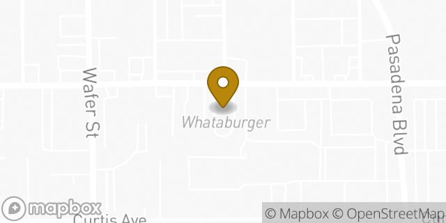 Map showing the location of Whataburger in Pasadena, TX 77502