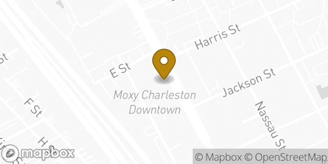Map showing the location of Starbucks in Charleston, SC 29403