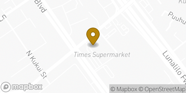 Map showing the location of Subway in Honolulu, HI 96817