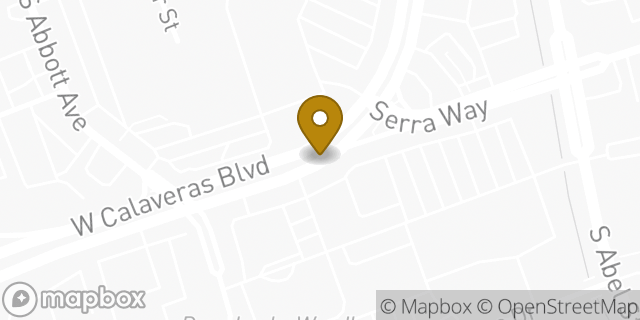 Map showing the location of Walgreens in Milpitas, CA