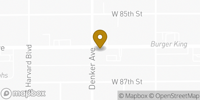 Map showing the location of Kaiser Permanente in Los Angeles, CA 90047