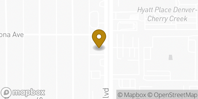 Map showing the location of Starbucks in Denver, CO 80246