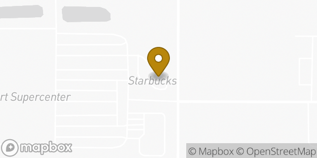 Map showing the location of Starbucks in Sioux Falls, SD 57107