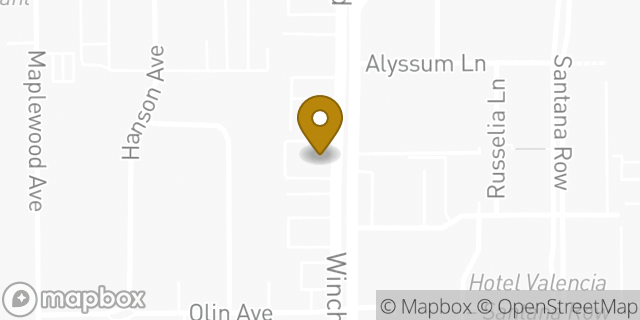 Map showing the location of Chipotle Mexican Grill in San Jose, CA 95128
