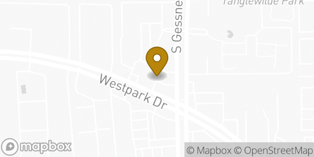 Map showing the location of Amazon Locker - Rifle in Houston, TX 77063