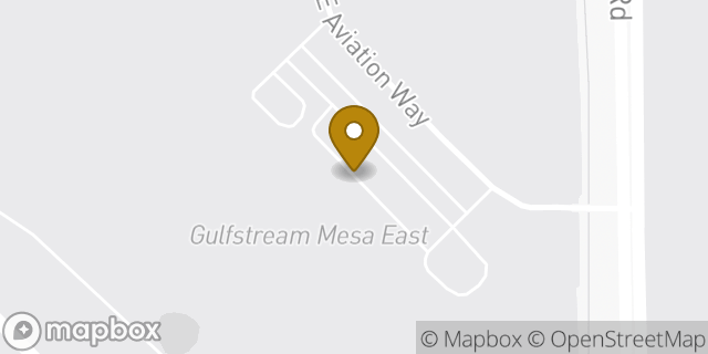 Map showing the location of Mesa - AZA Gulfstream East (Private Flights Only) in Mesa, AZ 85212