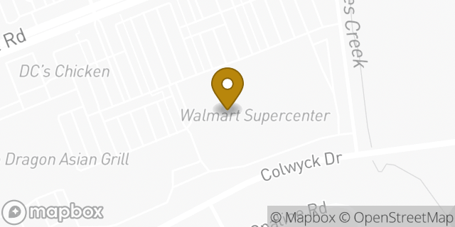 Map showing the location of Walmart Supercenter in Richmond, VA 23223
