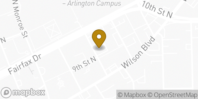 Map showing the location of American Legion Post 85 in Arlington, VA 22201