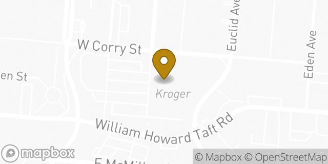 Map showing the location of Kroger in Cincinnati, OH 45219