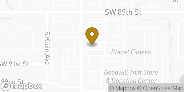 Map showing the location of Dunkin' in Oklahoma City, OK 73139