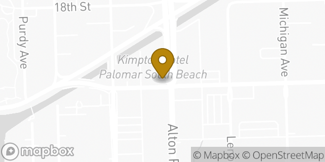 Map showing the location of Regions Bank in Miami Beach, FL 33139