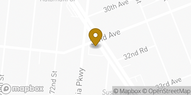 Map showing the location of Starbucks in Flushing, NY 11358