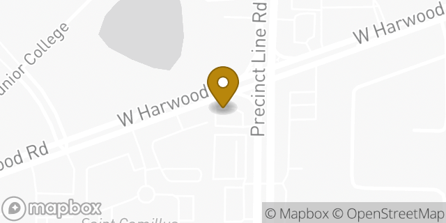 Map showing the location of Dunkin' in Hurst, TX 76054