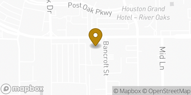 Map showing the location of Bank of America in Houston, TX 77027
