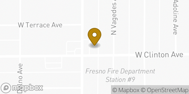 Map showing the location of Amazon Locker - Jive in Fresno, CA 93705