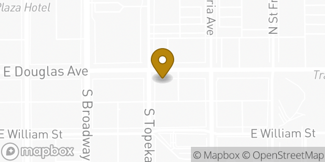 Map showing the location of Starbucks in Wichita, KS 67202