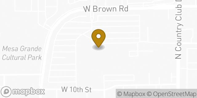 Map showing the location of Banner Health in Mesa, AZ 85201