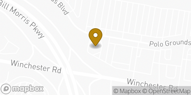 Map showing the location of Dunkin' in Memphis, TN 38125