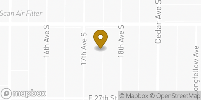 Map showing the location of Upside-Down CrossFit in Minneapolis, MN