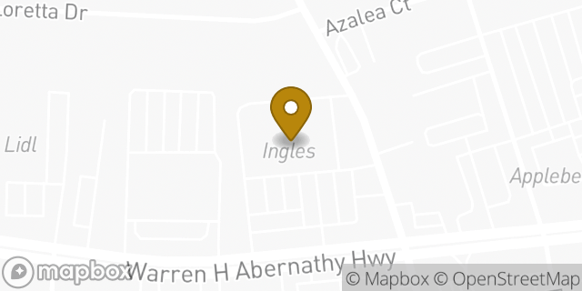 Map showing the location of Starbucks Coffee Company in Spartanburg, SC 29301