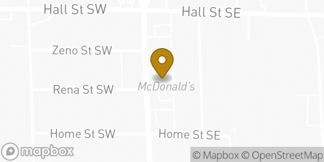 Map showing the location of McDonald's in Grand Rapids, MI 49507