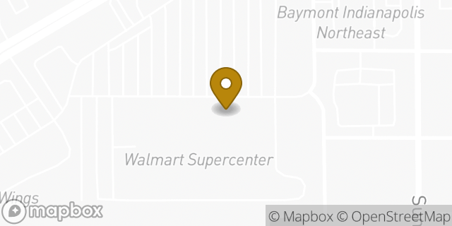 Map showing the location of Walmart Business Center in Lawrence, IN 46236