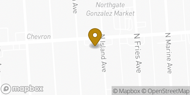 Map showing the location of AutoZone in Los Angeles, CA 90744