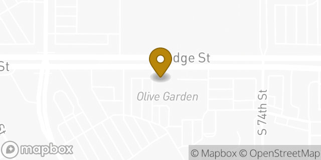Map showing the location of Olive Garden in Omaha, NE 68114