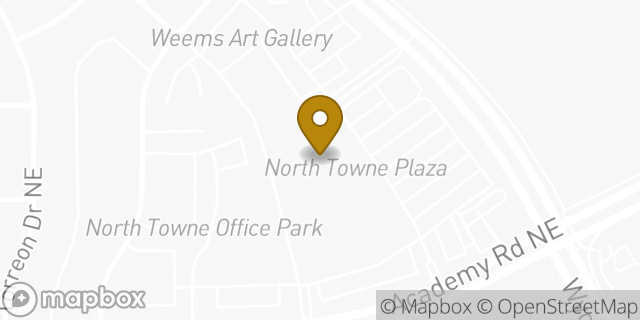 Map showing the location of HomeGoods in Albuquerque, NM 87109