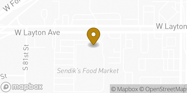 Map showing the location of The UPS Store in Greenfield, WI 53220
