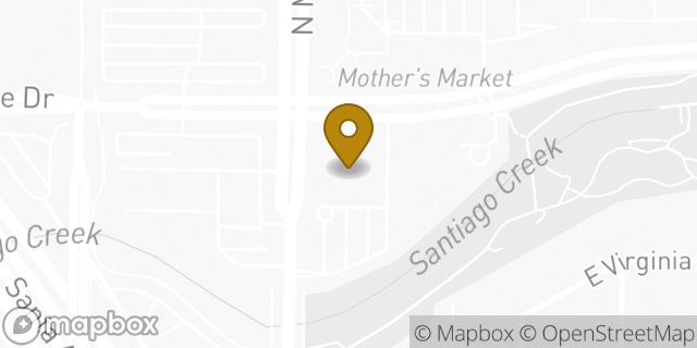 Map showing the location of Citibank in Santa Ana, CA