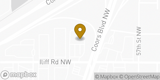 Map showing the location of Buffalo Wild Wings in Albuquerque, NM 87121