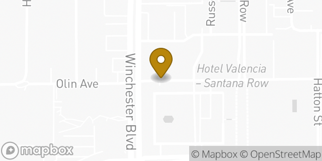 Map showing the location of Starbucks in San Jose, CA 95128