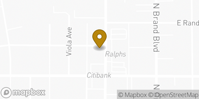 Map showing the location of Baskin-Robbins in Glendale, CA 91202