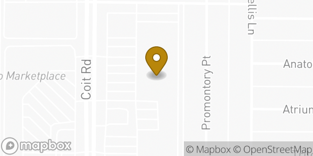 Map showing the location of ATM CVS in Plano, TX