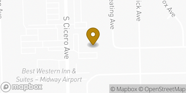 Map showing the location of Avis Car Rental in Chicago, IL 60652