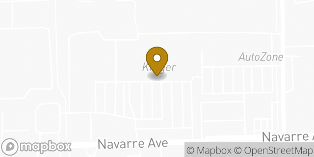 Map showing the location of Starbucks in Oregon, OH 43616