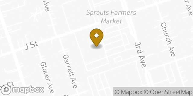 Map showing the location of Starbucks in Chula Vista, CA 91910