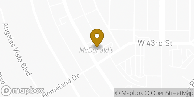 Map showing the location of McDonald's in Los Angeles, CA 90008