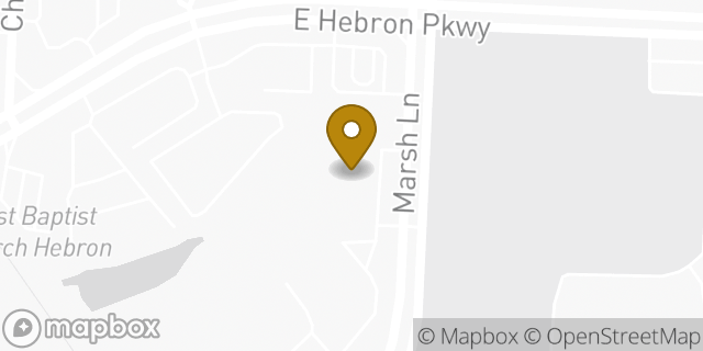 Map showing the location of Hebron KinderCare in Carrollton, TX 75007